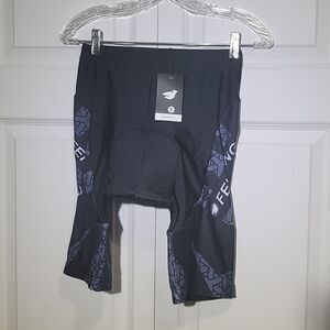 Men's Foam Padded Black Biker Shorts